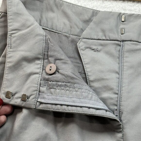 Elevenses Anthropologie Women's Front Zip Adjustable Buckle Straps Skirt 2 Gray - Picture 3 of 10